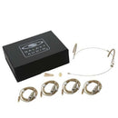 Galaxy Audio HSM8-OBG-4SEN Microphone casque omnidirectionnel double oreille beige avec 4 câbles pour Sennheiser