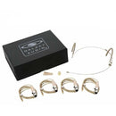 Galaxy Audio HSM8-OBG-4SHU Microphone omnidirectionnel double oreille beige avec 4 câbles pour Shure