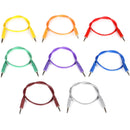 Hosa CMM-830 Eurorack Patch Cables Assorted Colors (8-Pack) - 12in