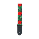 Profile PSUK200-RH - 1.5" Red Hibiscus Flower Polyester Ukulele Strap