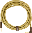 Fender DELUXE Series Straight/Angle Instrument Cable (Tweed) - 18.6ft