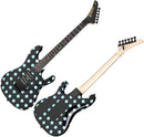 Kramer NIGHTSWAN Electric Guitar (Black/Blue Polka Dot)