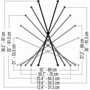 Support de clavier de style X à double renfort Quiklok T550 avec dispositif Trigger-Lok
