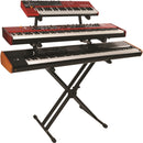 Quiklok QL723 Proseries Support de clavier à double renfort à 3 niveaux de style X