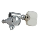 Grover GR103C Original "Milk Bottle" Style Rotomatics with Pearloid Button - 3+3 Chrome