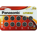 Panasonic CR2025 3V Lithium Coin Cell Battery - 165mAh, 10-Pack