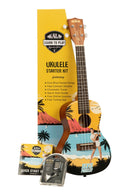 Kala LTP-C-EBH Kit de démarrage pour ukulélé de concert Elvis Blue Hawaii
