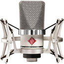 Neumann TLM 102 Studio Set Large Diaphragm Studio Condenser Microphone Nickel - Red One Music