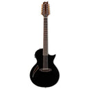 ESP LTD TL-12 THINLINE Guitare électrique acoustique 12 cordes avec préampli et accordeur - Noir