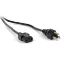 Williams AV WLC 004 Cordon d'alimentation principal américain à 3 broches pour chargeur CHG 3512, console de contrôle IC-2 et émetteur WIR TX75 (noir, 7,5')