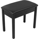 On-Stage KS8902B - Flip-Top Piano Bench with Music Compartment (Black)