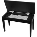 Banc de piano de luxe On-Stage KB8904B avec compartiment de rangement
