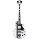 Ltd Iron Cross James Hetfield Signature Series Electric Guitar Snow White - Red One Music