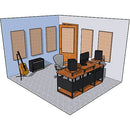 Panneau LARGE BANDE Primacoustic F102 2448 08 (24'' x 48'' x 2", bord carré - gris, paquet de 6)