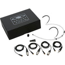 Galaxy Audio HSM8-OBK-4MIXED Microphone omnidirectionnel double oreille noir avec 4 câbles pour marques mixtes