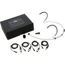 Galaxy Audio HSM8-UBK-4MIXED Black Uni-Directional Dual Ear Headset Microphone with 4 Cables for Mixed Brands