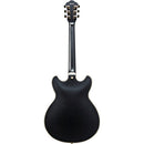 Ibanez AS73GBKF AS Artcore - Corps semi-creux avec micros Classic Elite - Noir plat
