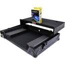 ProX XS-DDJSR2LTBLLED Flight Case for Pioneer DDJ-SR2 Controller with Laptop Shelf and LED Kit (Black-on-Black)