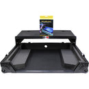 ProX XS-DDJSR2LTBLLED Flight Case for Pioneer DDJ-SR2 Controller with Laptop Shelf and LED Kit (Black-on-Black)