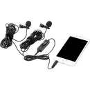 Saramonic LAVMICRO double microphone cravate omnidirectionnel pour appareil photo reflex numérique et smartphone