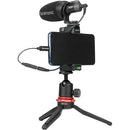 Saramonic SR-C2003 3.5mm TRS Female to USB Type-C Adapter Cable for Mono/Stereo Audio to Android (3")