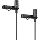 Saramonic LAVMICRO-PLUS-DC2M double microphone cravate omnidirectionnel avec surveillance pour iOS, Android et ordinateur
