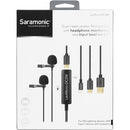 Saramonic LAVMICRO-PLUS-DC2M double microphone cravate omnidirectionnel avec surveillance pour iOS, Android et ordinateur