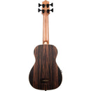 Kala UBASS-EBY-FSRW U-Basse acoustique/électrique avec plaies rondes - Ébène rayé