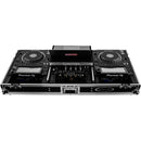 Odyssey FZGS12CDJWXD2 Flight-case cercueil extra profond avec plateforme coulissante pour table de mixage DJ 12" et deux lecteurs multimédia grand format (noir et argent)