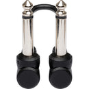 Hosa CFS-606 Lot de 6 câbles de raccordement pour guitare à angle droit 1/4" vers 1/4" - 6"