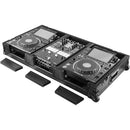 Odyssey 810134 Boîtier de carte industriel pour table de mixage DJ 10" et deux Pioneer CDJ-3000 (noir sur noir)