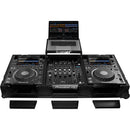Odyssey 810141 Étui universel de style coulissant pour table de mixage DJ 12" et deux Pioneer CDJ-3000 (noir sur noir)