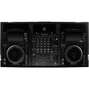 Odyssey 810141 Étui universel de style coulissant pour table de mixage DJ 12" et deux Pioneer CDJ-3000 (noir sur noir)