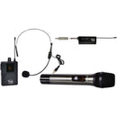 Galaxy Audio Trek GTU Mini UHF Dual Wireless Microphone System with 1 Handheld Mic and 1 Headset Mic (A & B: 524.5 to 594.5 MHz)