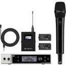 Sennheiser EW-DX MKE 2 / 835-S SET (Q1-9) Dual-Channel Digital Combo Wireless System with Omni Lavalier and Handheld Mic - Q1-9: 470 to 550 MHz