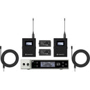 Sennheiser EW-DX MKE 2 SET Dual-Channel Digital Wireless System with Two Omni Lavalier Mics - Q1-9: 470 to 550 MHz