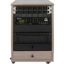 Gator Frameworks GFW-ELITESTUDIORK12-GRY Elite Furniture Series Angled Studio Rack with Locking Casters (12 RU, Driftwood Gray)