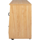 Gator Frameworks GFW-ELITESTUDIORK12-MPL Elite Furniture Series 12U Angled Studio Rack with Locking Casters (Natural Maple Matte)