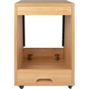 Gator Frameworks GFW-ELITESTUDIORK12-MPL Elite Furniture Series 12U Angled Studio Rack with Locking Casters (Natural Maple Matte)