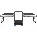 Gator GTOUR16U-TBL ATA Road Rack Case with Dual Fold-Out Tables 17" Depth, 19 RU, With Casters