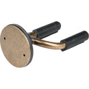 Levy's Brass Forged Guitar Hanger with Black Leather