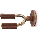 Cintre pour guitare forgé en laiton de Levy avec cuir marron