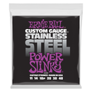 Ernie Ball 2245EB Power Slinky Stainless Steel Wound Electric Guitar Strings 11-48