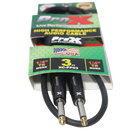 ProX-XC-PP03 3 Ft. Unbalanced 1/4" TS-M to 1/4" TS-M High Performance Audio Cable - Red One Music