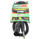 ProX-XC-PXM05 5 Ft. Unbalanced 1/4" TS to XLR3-M High Performance Audio Cable - Red One Music