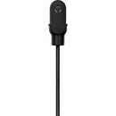 Shure DL4 DuraPlex Omnidirectional Miniature Lavalier Microphone for Bodypack Transmitters (Black, 3-Pin LEMO)