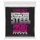 Cordes de guitare Slinky en acier inoxydable Ernie Ball 2248EB - Super .009-.042