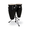 Toca 2300FBK Synergy Series Ensemble de congas en fibre de verre avec support (noir)