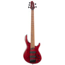 Cort B5-ELEMENT-OPBR B5 Element Basse 5 cordes – Basse électrique avec micros Bartolini – Pore Ouvert Rouge Bordeaux