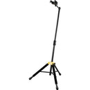 Hercules Gs415B Auto Grip System Ags Single Guitar Stand With Foldable Yoke Black - Red One Music